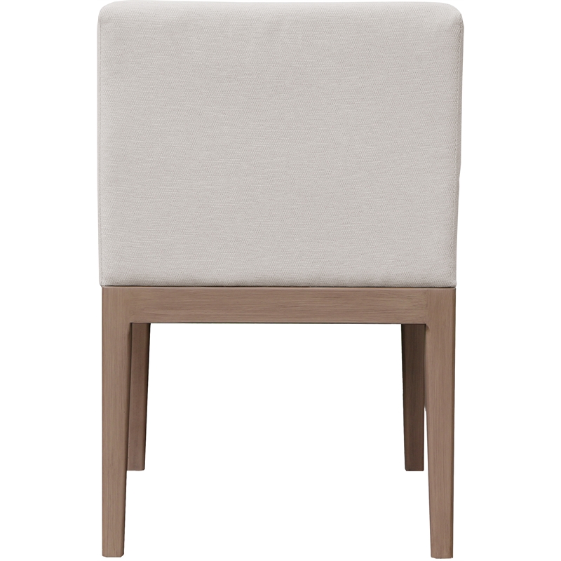 Meridian Furniture Solace Cream Performance Fabric Patio Dining Side Chair