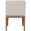 Meridian Furniture Solace Cream Performance Fabric Patio Dining Side Chair