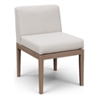 Meridian Furniture Solace Cream Performance Fabric Patio Dining Side Chair