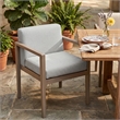 Meridian Furniture Solace Grey Performance Fabric Patio Dining Arm Chair