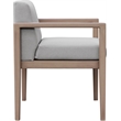 Meridian Furniture Solace Grey Performance Fabric Patio Dining Arm Chair