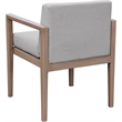 Meridian Furniture Solace Grey Performance Fabric Patio Dining Arm Chair