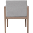 Meridian Furniture Solace Grey Performance Fabric Patio Dining Arm Chair