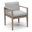 Meridian Furniture Solace Grey Performance Fabric Patio Dining Arm Chair