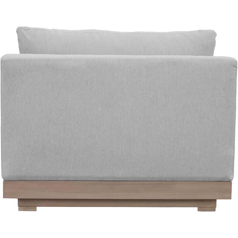 Meridian Furniture Solace Grey Performance Fabric Patio Modular Armless Chair