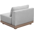 Meridian Furniture Solace Grey Performance Fabric Patio Modular Armless Chair