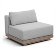Meridian Furniture Solace Grey Performance Fabric Patio Modular Armless Chair