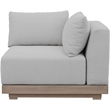 Meridian Furniture Solace Grey Performance Fabric Patio Modular Corner Chair