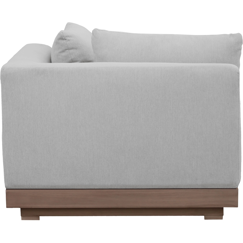 Meridian Furniture Solace Grey Performance Fabric Patio Modular Corner Chair