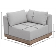 Meridian Furniture Solace Grey Performance Fabric Patio Modular Corner Chair