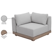 Meridian Furniture Solace Grey Performance Fabric Patio Modular Corner Chair