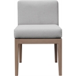 Meridian Furniture Solace Grey Performance Fabric Patio Dining Side Chair