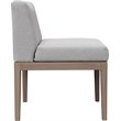 Meridian Furniture Solace Grey Performance Fabric Patio Dining Side Chair