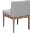 Meridian Furniture Solace Grey Performance Fabric Patio Dining Side Chair