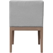 Meridian Furniture Solace Grey Performance Fabric Patio Dining Side Chair