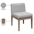 Meridian Furniture Solace Grey Performance Fabric Patio Dining Side Chair