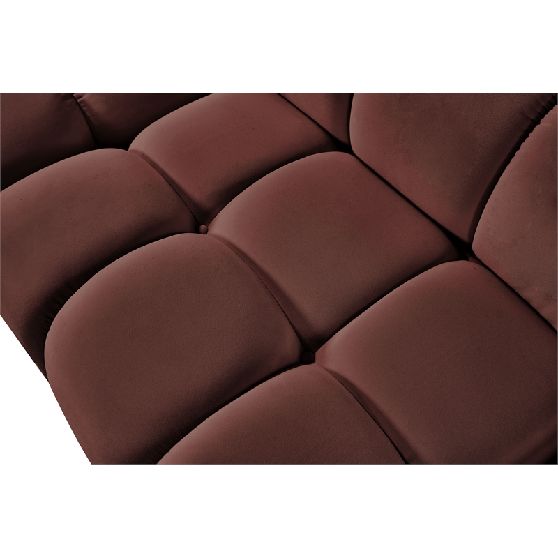 Meridian Furniture Orin Rose Velvet Performance Fabric Modular Chair
