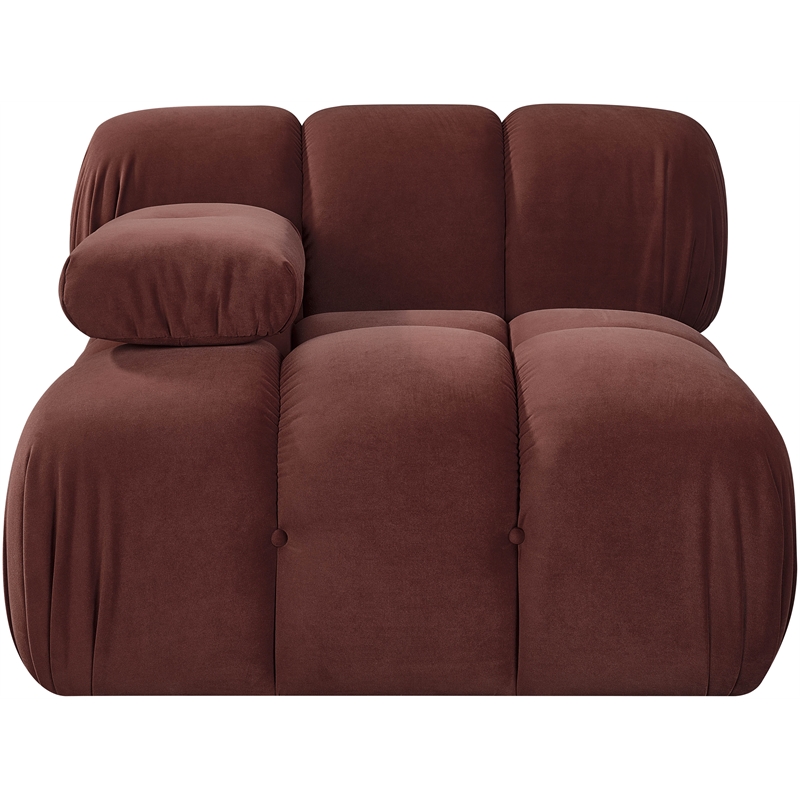 Meridian Furniture Orin Rose Velvet Performance Fabric Modular Chair