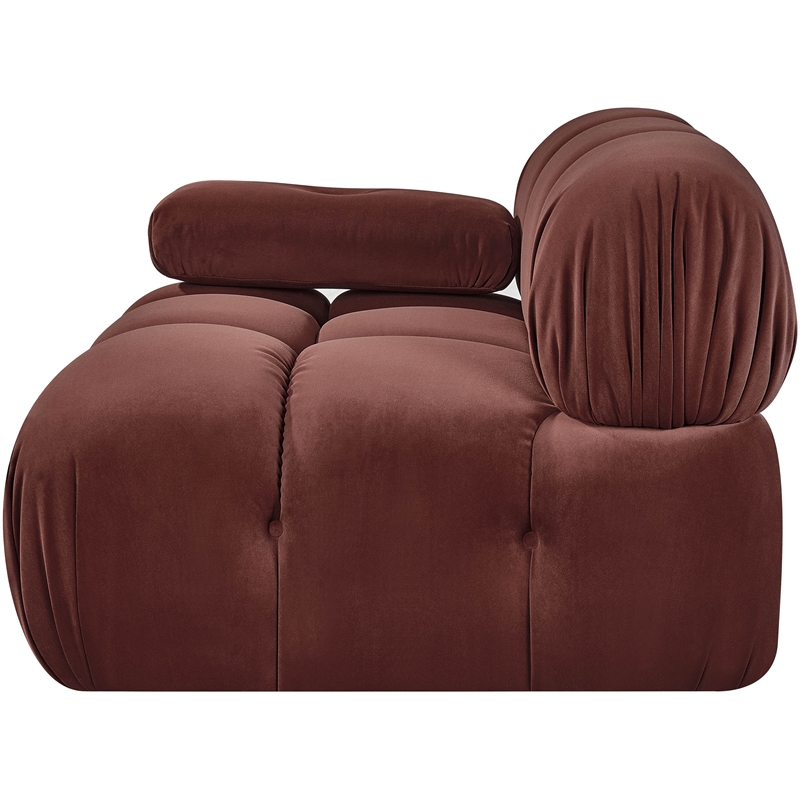 Meridian Furniture Orin Rose Velvet Performance Fabric Modular Chair