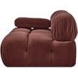Meridian Furniture Orin Rose Velvet Performance Fabric Modular Chair