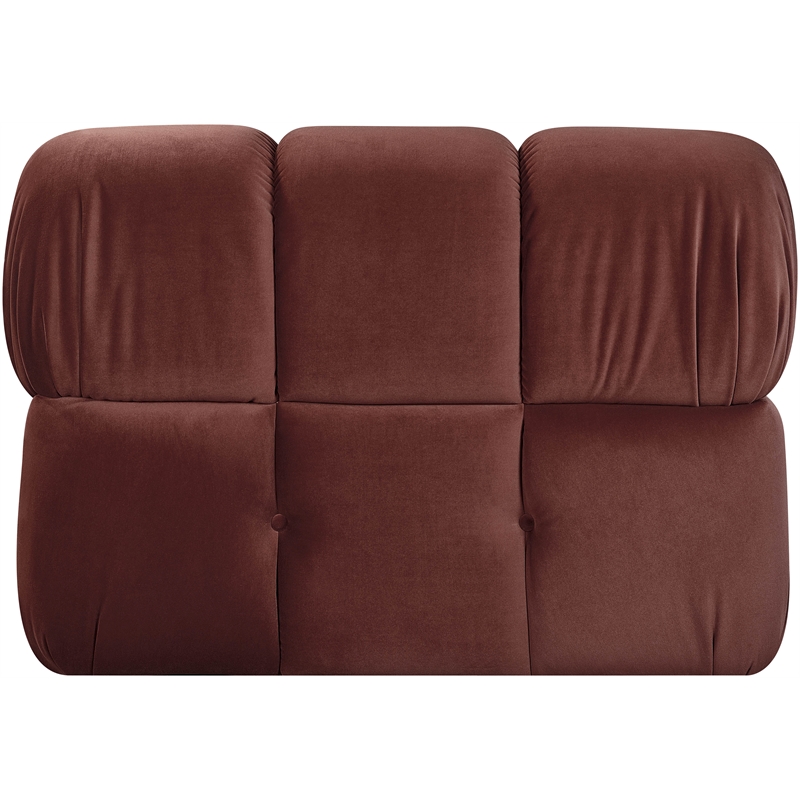 Meridian Furniture Orin Rose Velvet Performance Fabric Modular Chair