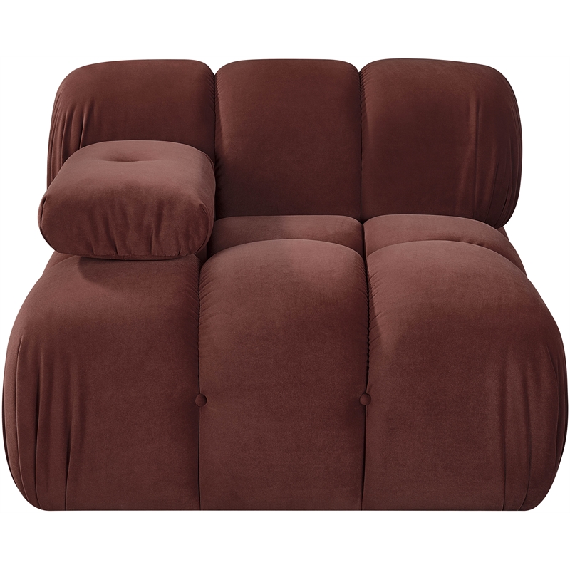 Meridian Furniture Orin Rose Velvet Performance Fabric Modular Chair