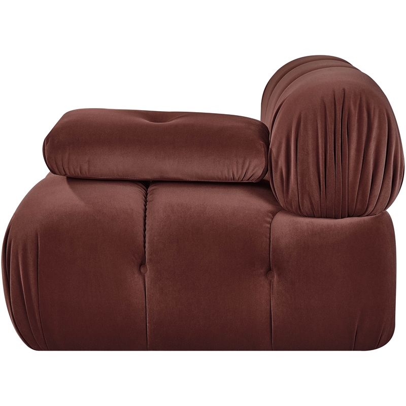 Meridian Furniture Orin Rose Velvet Performance Fabric Modular Chair