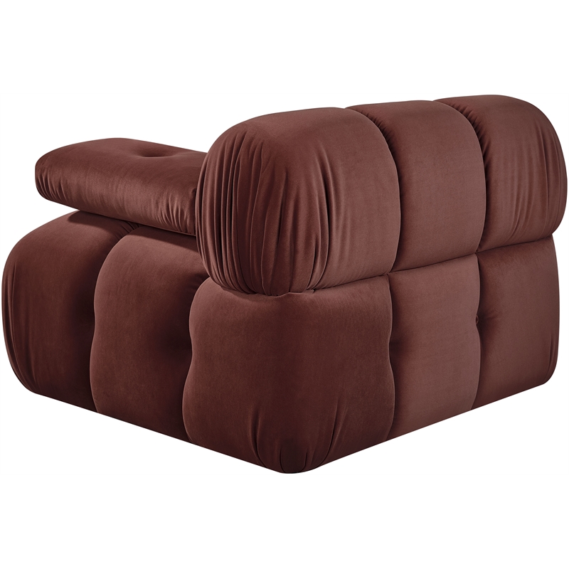 Meridian Furniture Orin Rose Velvet Performance Fabric Modular Chair
