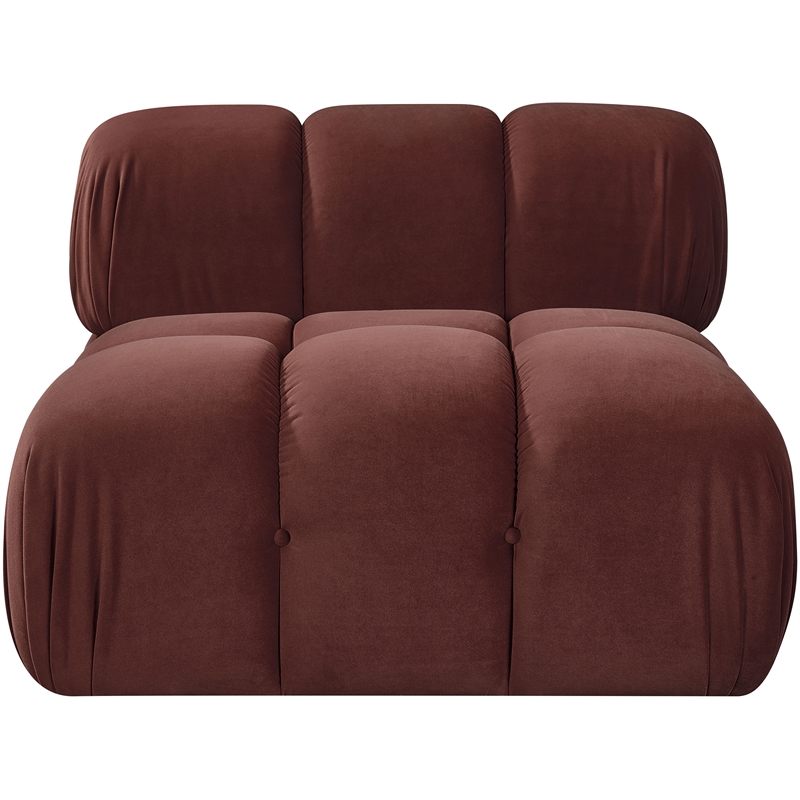 Meridian Furniture Orin Rose Velvet Performance Fabric Modular Chair