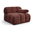 Meridian Furniture Orin Rose Velvet Performance Fabric Modular Chair