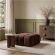 Meridian Furniture Orin Rose Velvet Performance Fabric Modular Ottoman