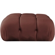 Meridian Furniture Orin Rose Velvet Performance Fabric Modular Ottoman