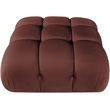 Meridian Furniture Orin Rose Velvet Performance Fabric Modular Ottoman