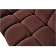 Meridian Furniture Orin Rose Velvet Performance Fabric Modular Ottoman