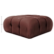Meridian Furniture Orin Rose Velvet Performance Fabric Modular Ottoman