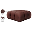 Meridian Furniture Orin Rose Velvet Performance Fabric Modular Ottoman