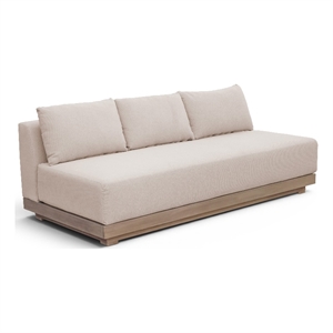 Meridian Furniture Solace 77&quot Beige Performance Fabric Patio Modular Sofa