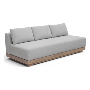 Meridian Furniture Solace 77&quot Grey Performance Fabric Patio Modular Sofa