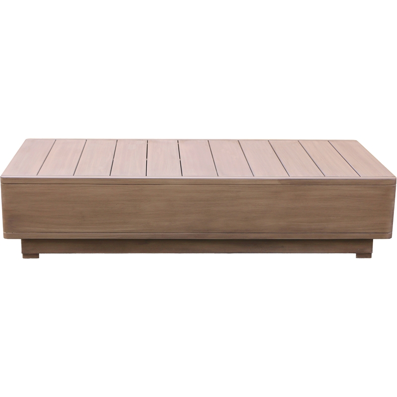 Meridian Furniture Solace Natural Acacia Wood Outdoor Patio Coffee Table