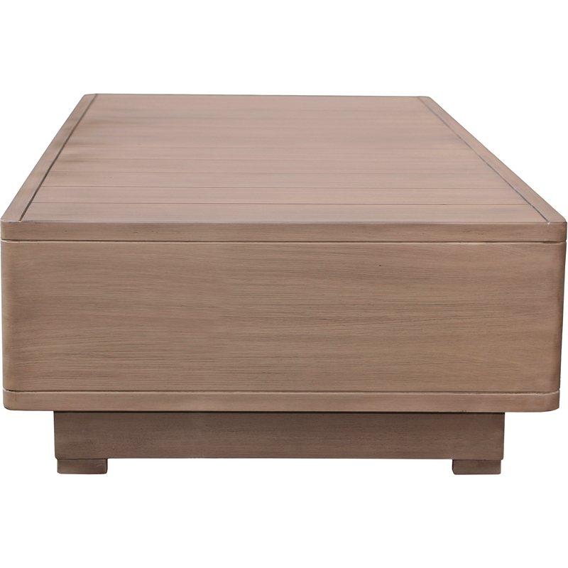 Meridian Furniture Solace Natural Acacia Wood Outdoor Patio Coffee Table