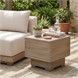 Meridian Furniture Solace Natural Acacia Wood Outdoor Patio End / Side Table