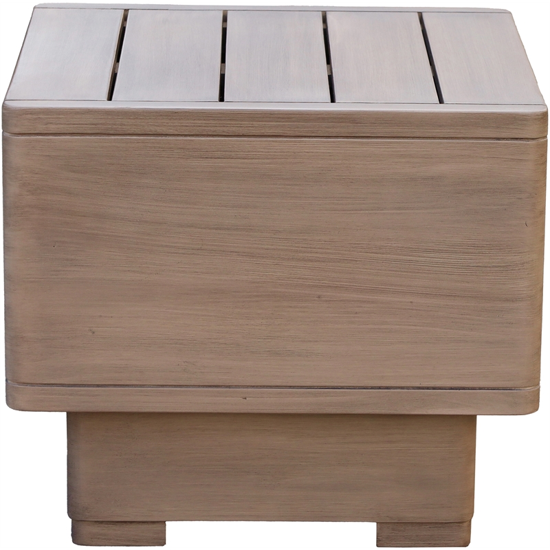 Meridian Furniture Solace Natural Acacia Wood Outdoor Patio End / Side Table