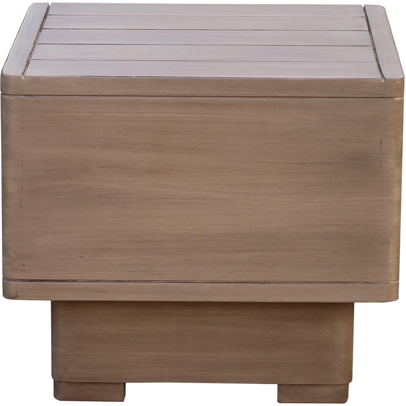 Meridian Furniture Solace Natural Acacia Wood Outdoor Patio End / Side Table