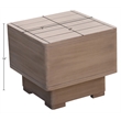Meridian Furniture Solace Natural Acacia Wood Outdoor Patio End / Side Table