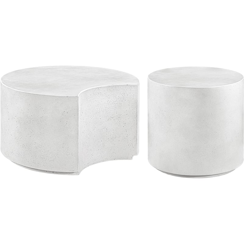 Meridian Furniture Imperia White Concrete Indoor/Outdoor Coffee Table