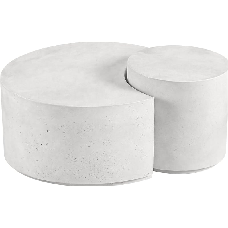Meridian Furniture Imperia White Concrete Indoor/Outdoor Coffee Table