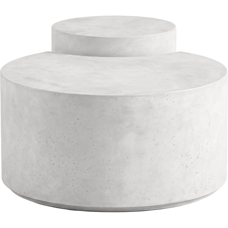 Meridian Furniture Imperia White Concrete Indoor/Outdoor Coffee Table