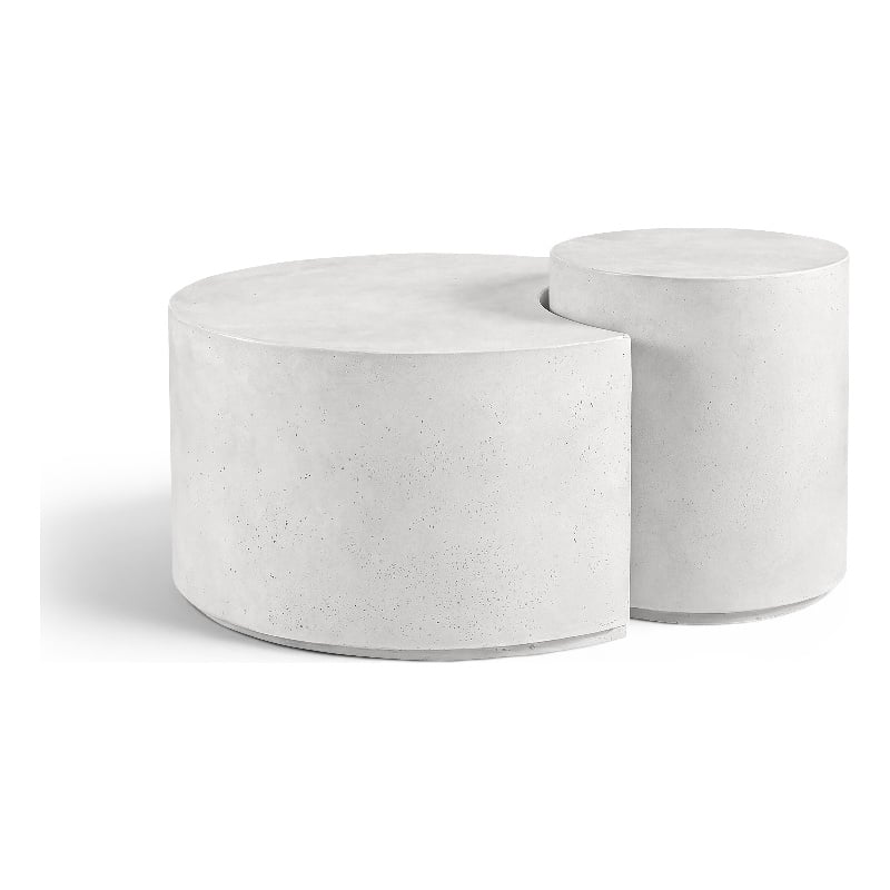 Meridian Furniture Imperia White Concrete Indoor/Outdoor Coffee Table