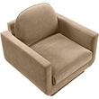 Meridian Furniture Diviento Beige Velvet Performance Fabric Accent Chair
