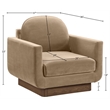 Meridian Furniture Diviento Beige Velvet Performance Fabric Accent Chair